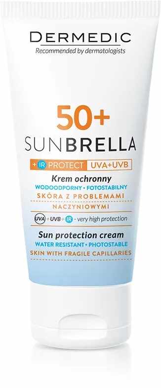 Crema de protectie solara pentru capilare fragile SPF 50+ Sunbrella, 50ml, Dermedic