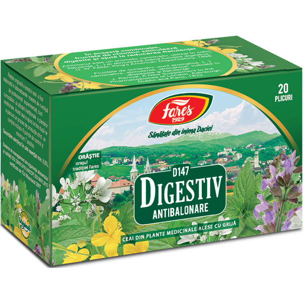 Fares Ceai Digestiv, D147, 20 plicuri