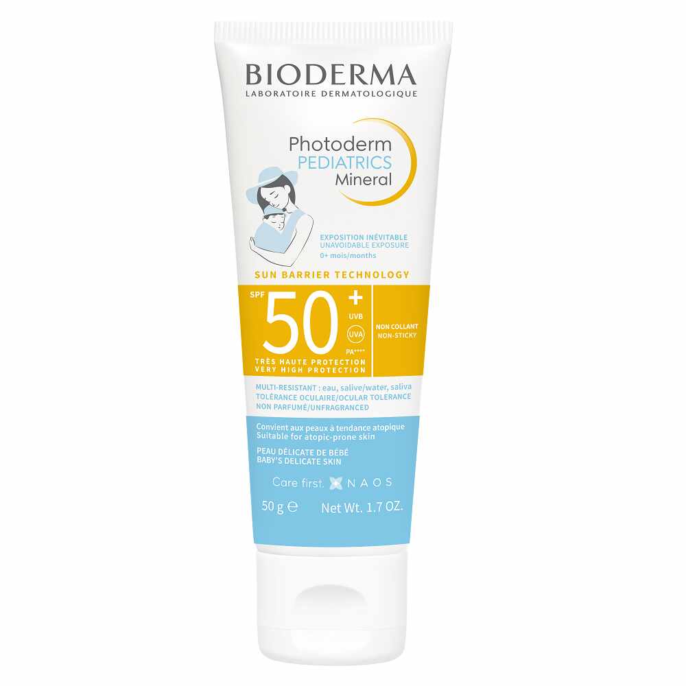 Bioderma Photoderm Pediatrics Mineral SPF 50 Crema cu protectie solara pentru copii 50 g