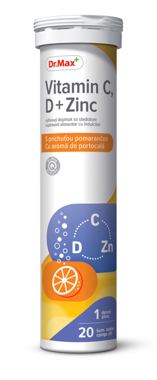 Dr.Max Vitamina C, D + Zinc, 20 comprimate efervescente