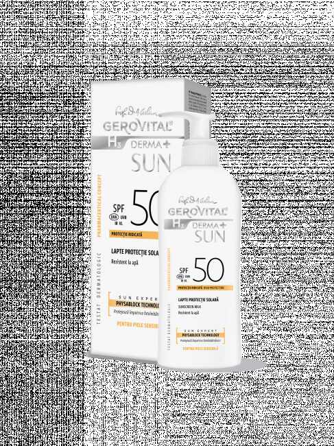Gerovital H3 Derma+ Sun Lapte protectie solara SPF 50 150 ml
