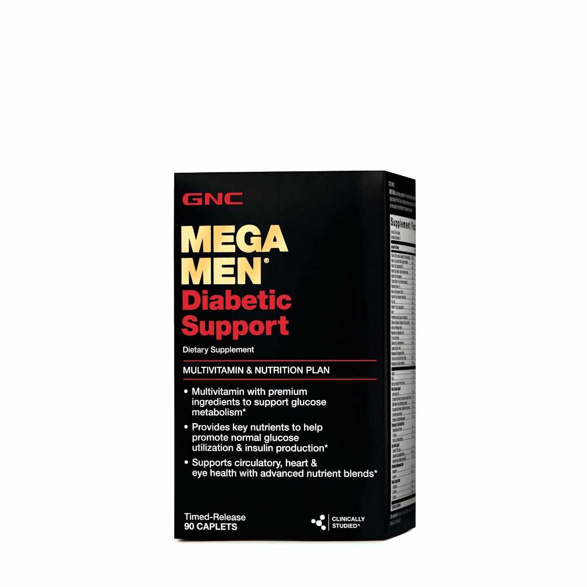 Multivitamine pentru barbati Suport Diabetic Mega Men®, 90 tablete, GNC