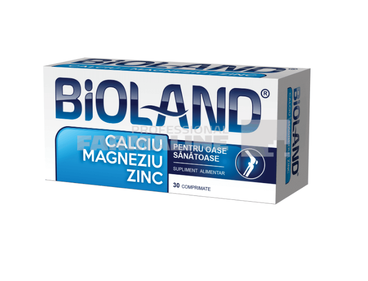 Biofarm Bioland Calciu + Magneziu + Zinc 30 comprimate
