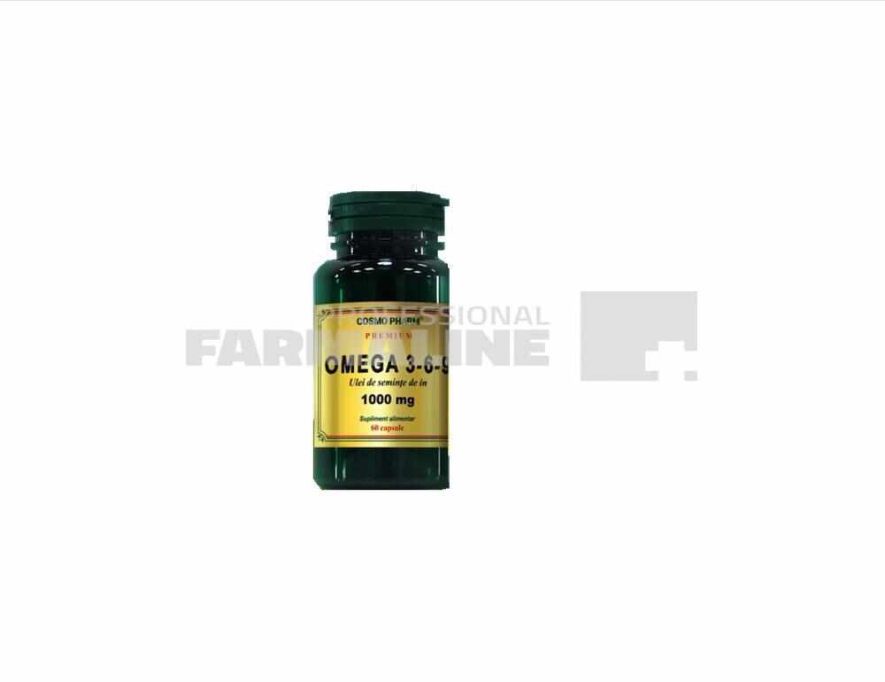 Omega 3-6-9 Ulei din seminte de in 1000 mg 60 capsule
