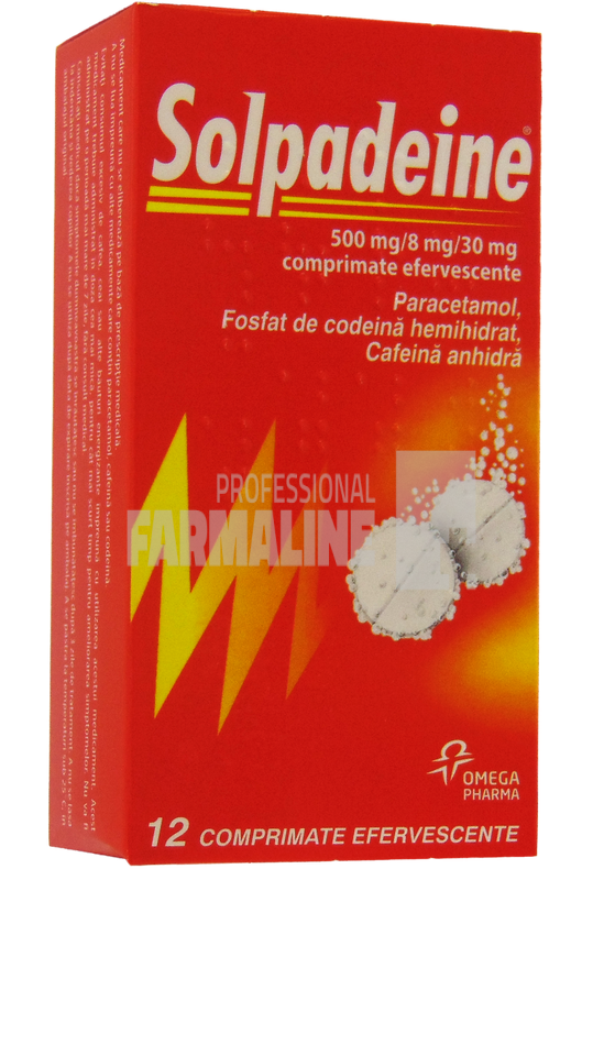 Solpadeine 500mg/8 mg/30mg 12 comprimate efervescente
