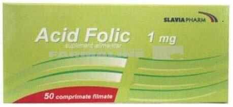 Acid folic 1 mg 50 comprimate
