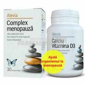 Alevia Pachet Complex menopauza 30 comprimate + Calciu vitamina D3 40 comprimate