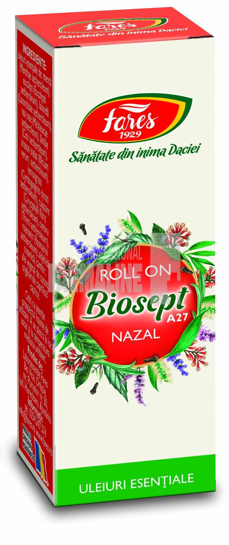 Biosept A27 Nazal Uleiuri esentiale roll-on 5 ml