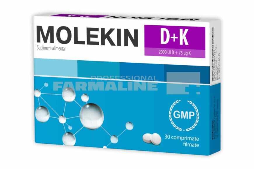 Molekin vitamina D + K 30 comprimate 