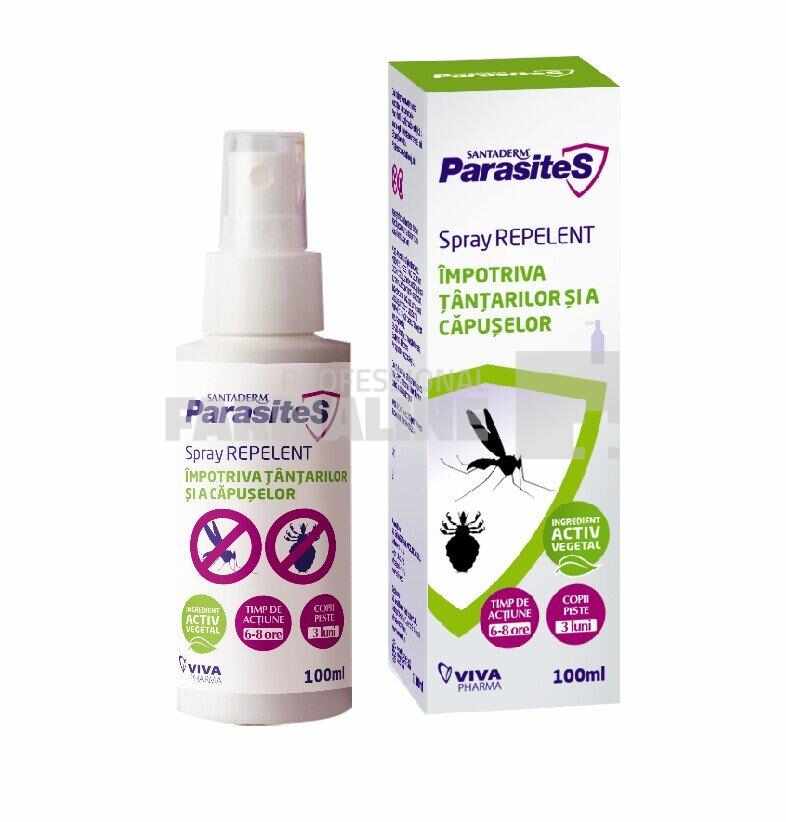 Santaderm Parasites Spray repelent impotriva tantarilor si capuselor 100 ml