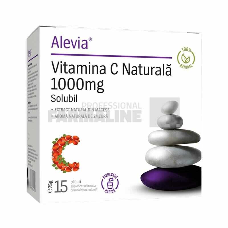 Alevia Vitamina C naturala 1000 mg 15 plicuri