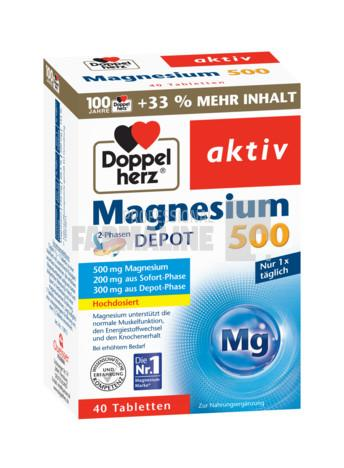 Doppelherz Aktiv Magneziu 500 mg 30 comprimate + 10 comprimate Cadou