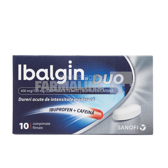 Ibalgin Duo 400mg/100 mg 10 comprimate filmate