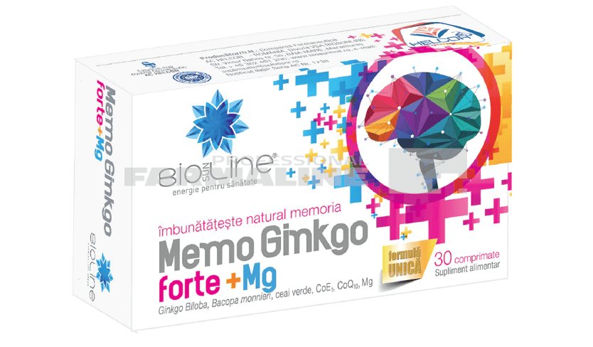 Memo Ginko forte + Mg 30 comprimate