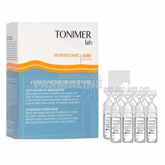 Tonimer Lab Hipertonic solutie apa de mare 5 ml 18 flacoane