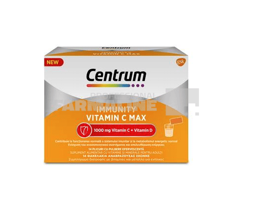 Centrum Immunity Vitamin C Max 1000 mg + Vitamin D 14 plicuri