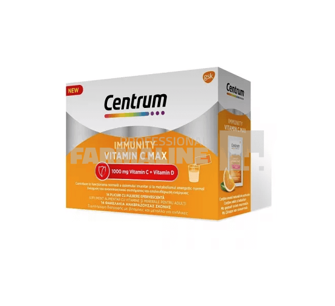 Centrum Immunity Vitamina C Max pulbere 14 plicuri