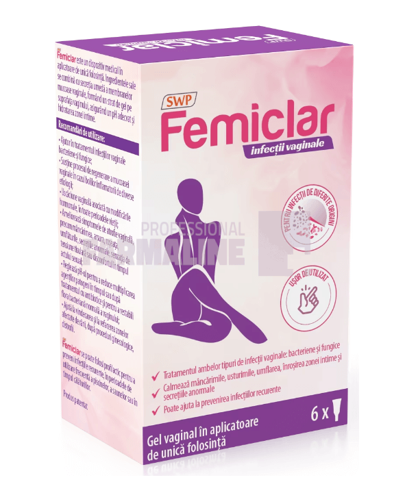 Femiclar gel vaginal in aplicator 6 unidoze