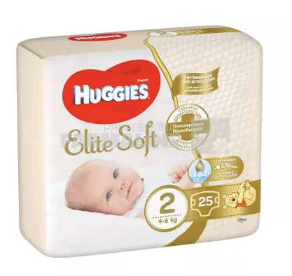 Huggies Elite Soft nr. 2 (4 - 6 kg) 25 bucati