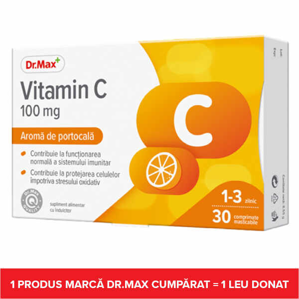 Dr.Max Vitamina C 100 mg, 30 comprimate masticabile