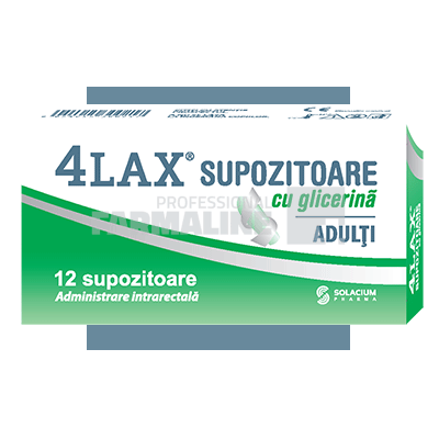 4 Lax Adulti Supozitoare cu glicerina 2500 mg 12 bucati