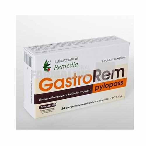 GastroRem Pylopass 24 comprimate masticabile