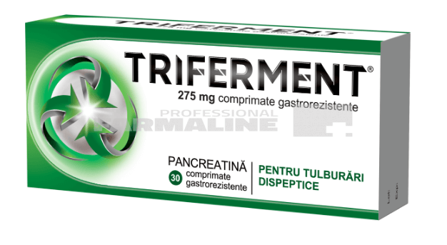 Triferment gastrorezistente 275 mg 30 comprimate
