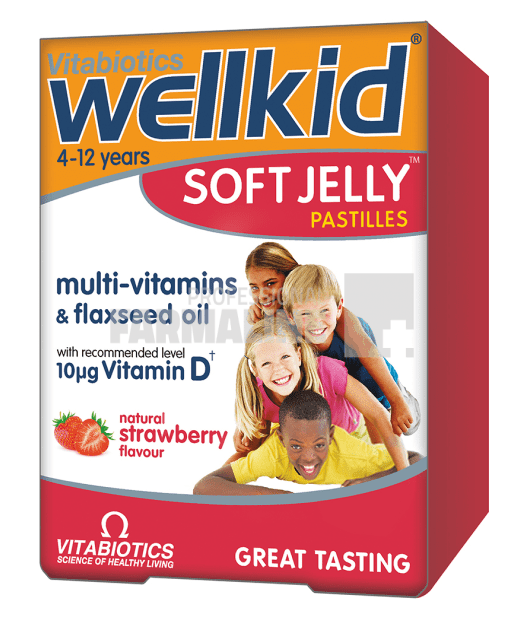 Well Kids Soft Jelly capsuni 30 bucati
