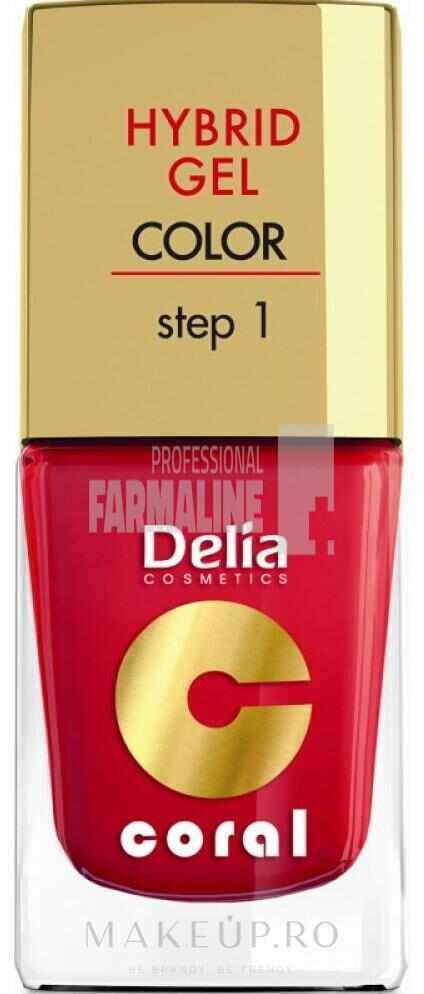 Delia Coral Hybrid Gel Color Step 1 Lac de unghii 34 11 ml