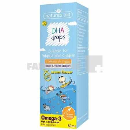 Natures Aid Dha Omega 3 Drops copii 3 luni - 5 ani 50ml