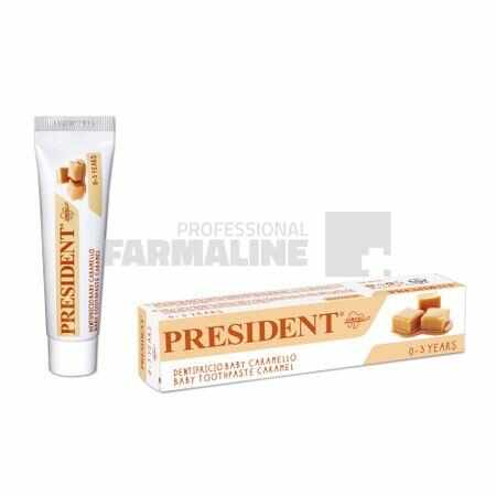 President Baby Pasta de dinti cu aroma de caramel 0 - 3 ani 50 ml