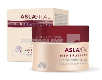 Aslavital mineral activ crema antirid cu colagen SPF10 50 ml