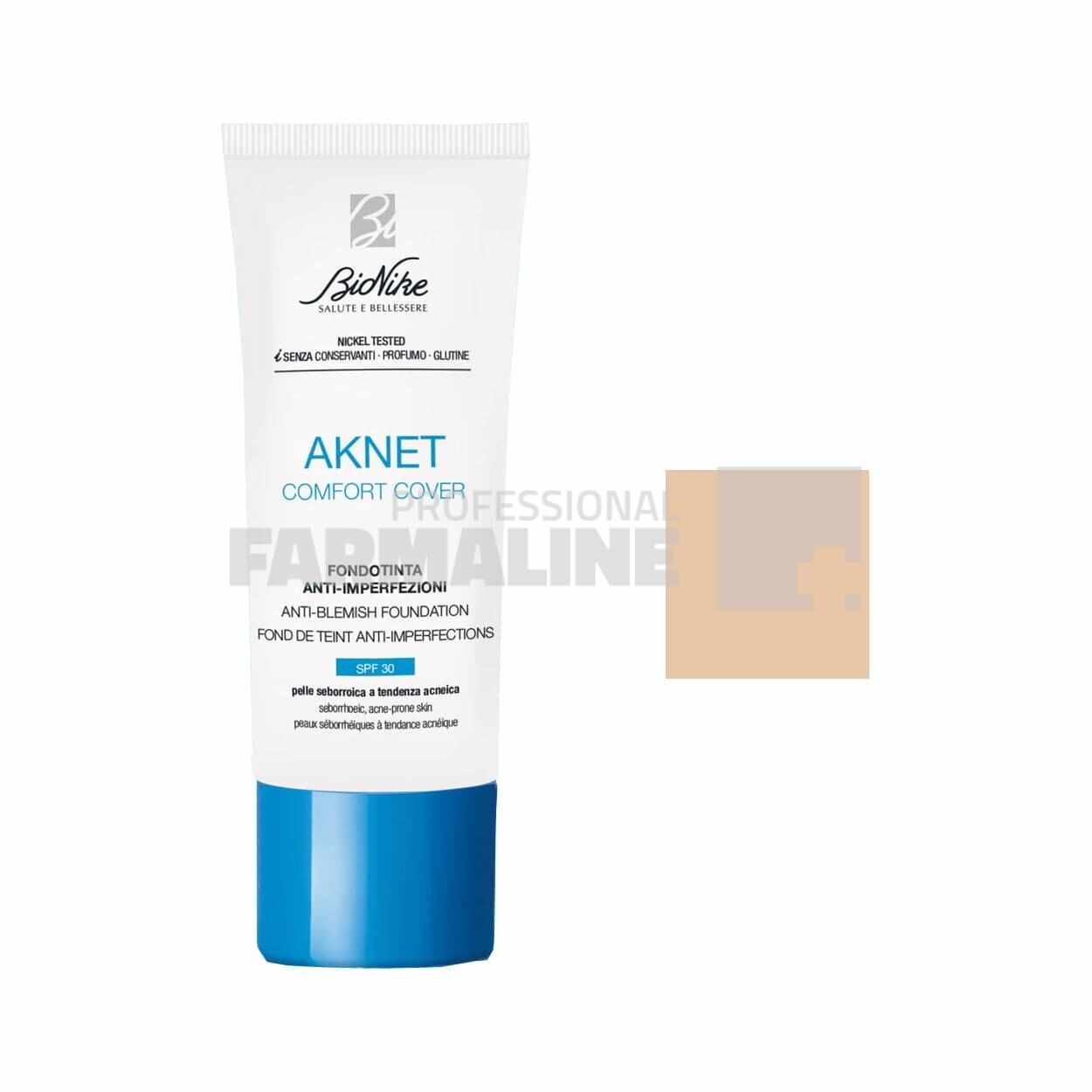 Bionike Aknet Comfort Cover SPF30+ Crema 101 Ivoire 30 ml