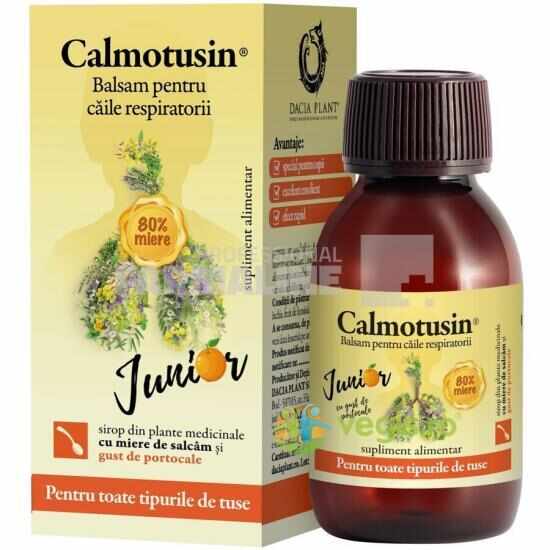 Calmotusin Junior cu gust de portocale sirop 100 ml