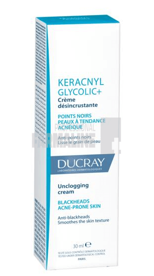 Ducray Keracnyl Glycolic+ Crema dezincrustanta 30 ml