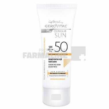 Gerovital H3 Derma+ Sun Crema fata protectie solara tenta aurie SPF50 50 ml
