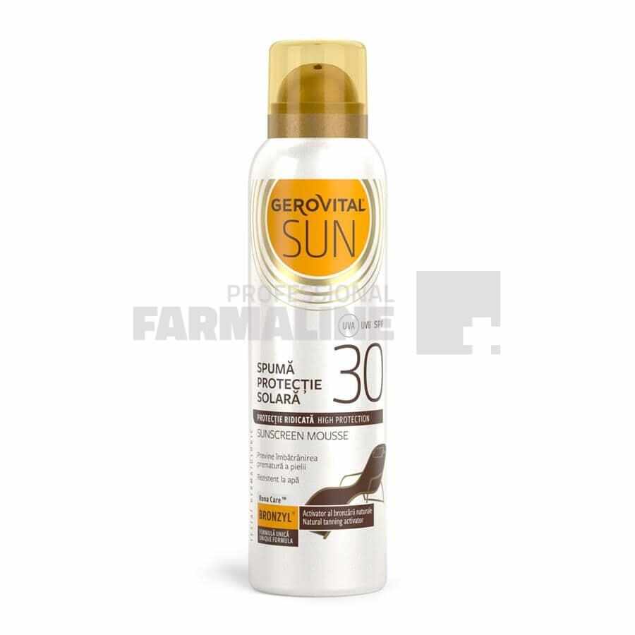 Gerovital Sun Spuma protectie solara SPF30+ 150 ml