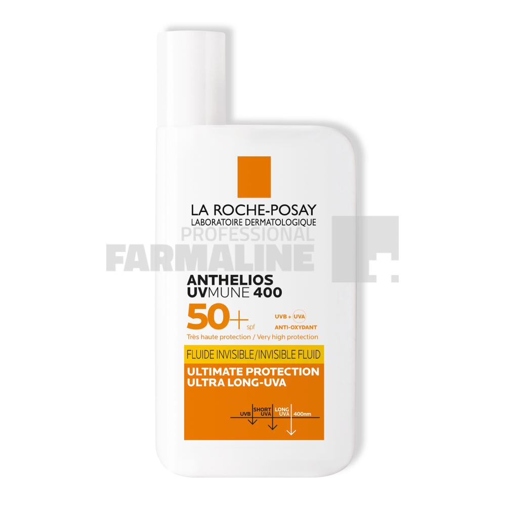 La Roche Posay Anthelios UVMUNE fluid invizibil fara parfum SPF 50+ 50 ml