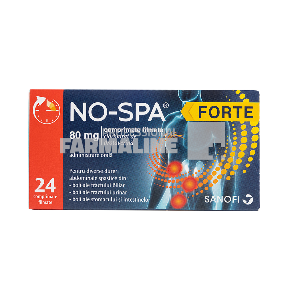 No-Spa Forte 80 mg 24 comprimate filmate
