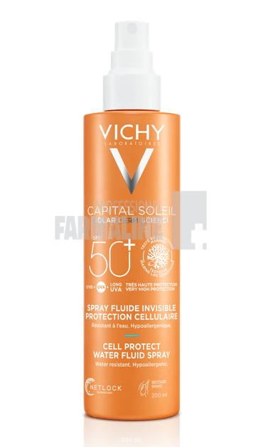 Vichy Capital Soleil Cell Protect Spray fluid invizibil SPF50+ 200 ml