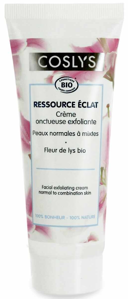 Crema exfolianta bio pentru ten normal si mixt cu extract de crin, 75ml, Coslys