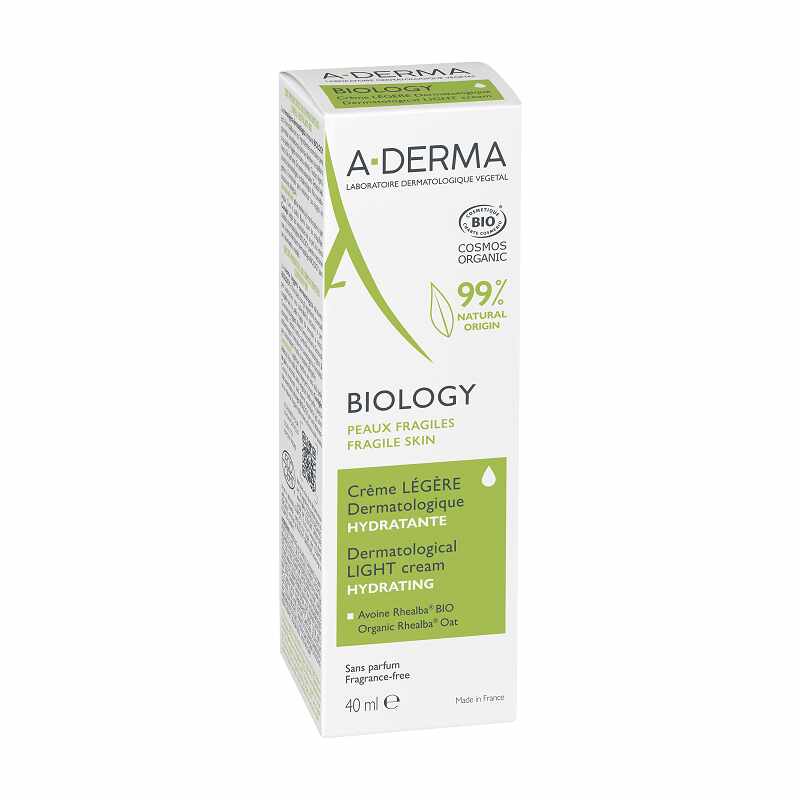 A-Derma Biology Crema hidratanta legere pentru ten normal-mixt 40 ml
