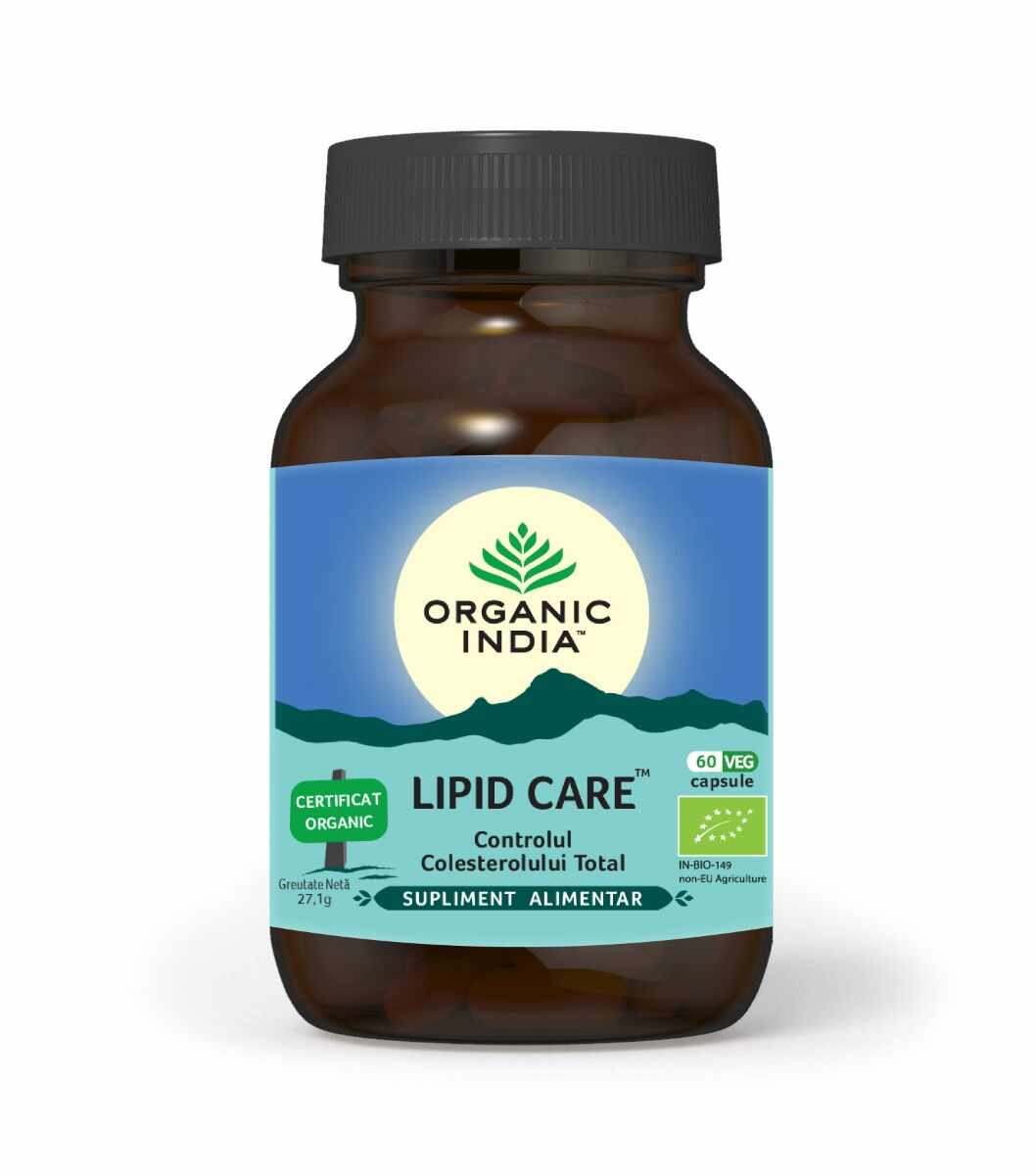 Controlul colesterilului total Lipid Care, 60 capsule, Organic India