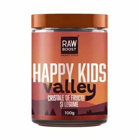 Cristale de fructe si legume Happy Kids Valley, 100g, Rawboost