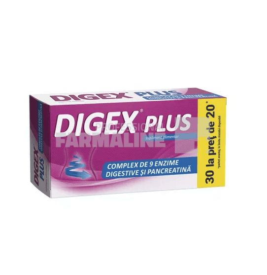 Digex Plus 30 comprimate la pret de 20 comprimate