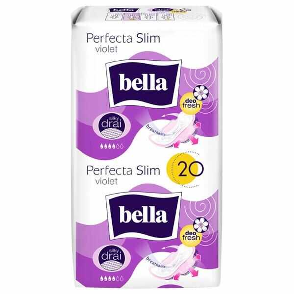 Absorbante Igienice - Bella Perfecta Slim Violet Deo Fresh, 20 buc