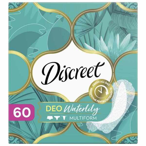 Absorbante Zilnice Parfumate - Discreet Deo Waterlily, 60 buc