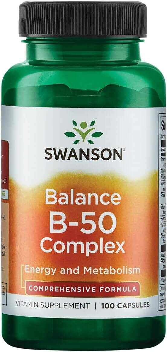 Balance B-50, Complex de Vitamina B, 100 capsule, Swanson