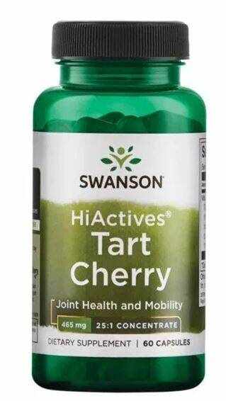 HiActives Tart Cherry 20:1, 465 mg, 60 capsule - Swanson