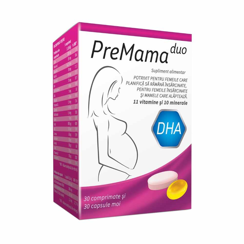 Premama Duo, 30 comprimate +30 capsule moi, Alkaloid
